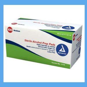 Dynarex Sterile Alcohol Wipes (prep pads) 70% isopropyl alcohol