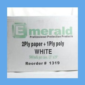 Plastic Poly Lined Professional Towels White